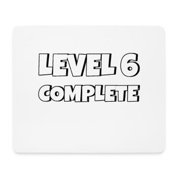 Level 6 Complete Geburtstagsgeschenk 6 Jahre - Mousepad (Querformat) - Weiß - Vorne