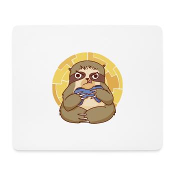 Suche Gegner Keine Opfer Süßes Faultier - Mousepad (Querformat) - Weiß - Vorne