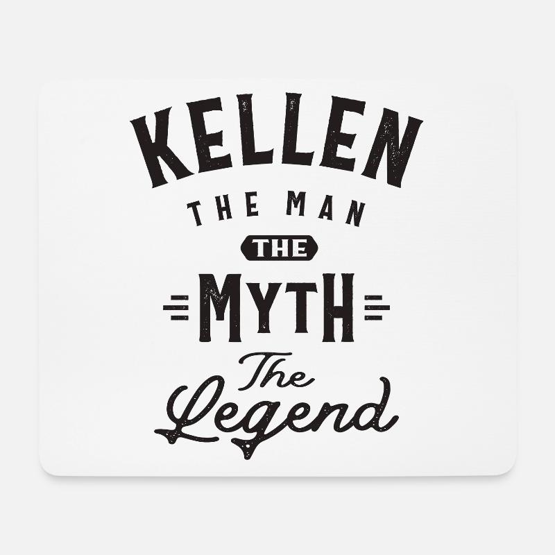 Kellen The Man Myth Legend Personalisierter Name - Mousepad (Querformat) - Weiß