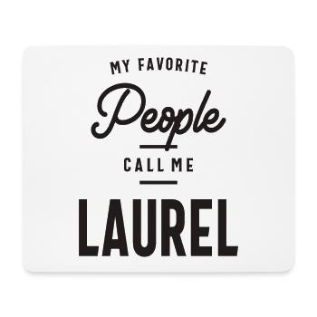 Laurel Personalized Name - Mouse Pad (horizontal) - white - Front