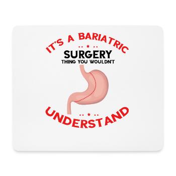 Magenoperation Design für Magenbypass Patient - Mousepad (Querformat) - Weiß - Vorne