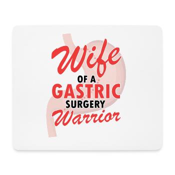 Magenoperation Design für Magenbypass Patient - Mousepad (Querformat) - Weiß - Vorne