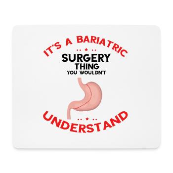Magenoperation Design für Magenbypass Patient - Mousepad (Querformat) - Weiß - Vorne