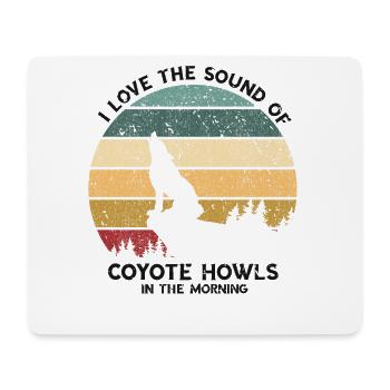 Conception de coyote pour les réacteurs de coyote - Tapis de souris (format paysage) - blanc - Devant