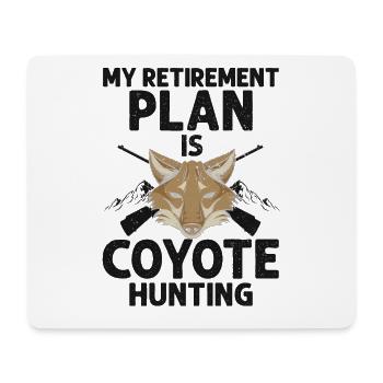 Kojotenjäger Design für Kojotenjagd - Mousepad (Querformat) - Weiß - Vorne
