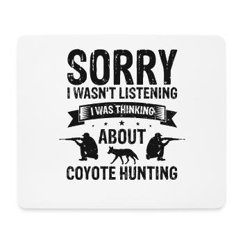 Capture de coyotes et conception de chasseur de coyotes - Tapis de souris (format paysage) - blanc - Devant
