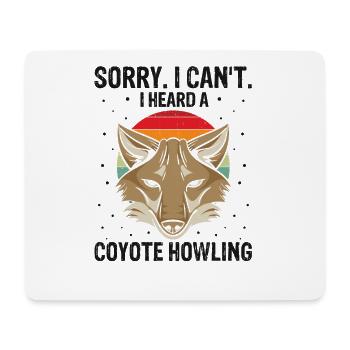 Conception de chasseur de coyote pour la chasse au coyote - Tapis de souris (format paysage) - blanc - Devant