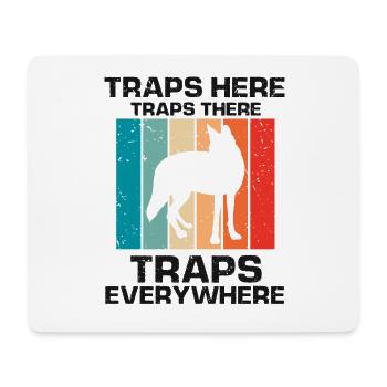 Kojotenjäger Design für Kojotenjagd - Mousepad (Querformat) - Weiß - Vorne