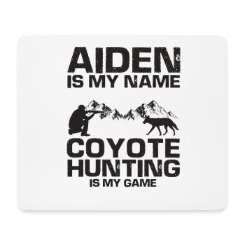 Kojotenjäger Design für Kojotenjagd - Mousepad (Querformat) - Weiß - Vorne