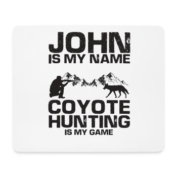 Kojotenjäger Design für Kojotenjagd - Mousepad (Querformat) - Weiß - Vorne