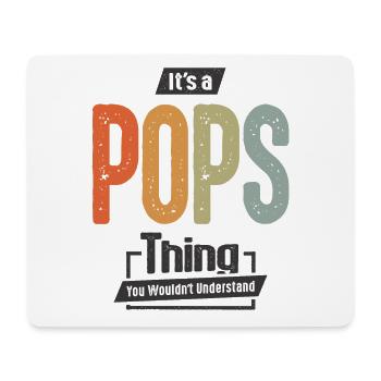 Mens It's a Pops Thing Funny Dad Opa - Mousepad (Querformat) - Weiß - Vorne