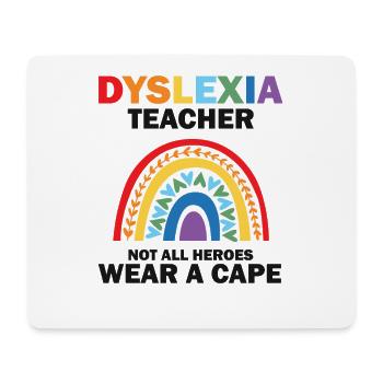 Legasthenie Bewusstsein und Legasthenie Lehrer - Mousepad (Querformat) - Weiß - Vorne