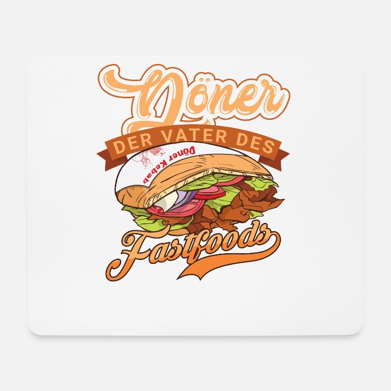 Döner der Vater des Fastfoods - Mousepad (Querformat) - Weiß