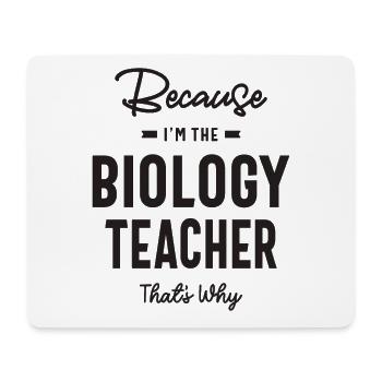 Biology Teacher Job Title Profession - Mouse Pad (horizontal) - white - Front