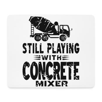 Concrete construction design for construction workers and construction site - Mouse Pad (horizontal) - white - Front