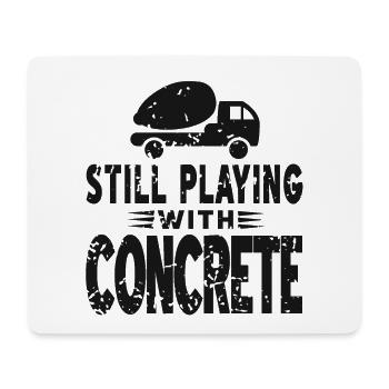 Concrete construction design for construction workers and construction site - Mouse Pad (horizontal) - white - Front