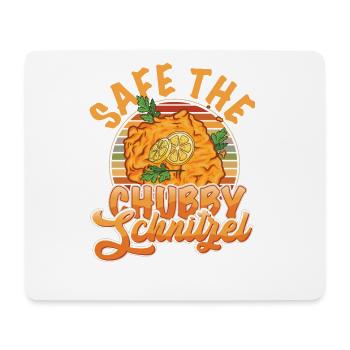 Safe the Chubby Schnitzel - Mousepad (Querformat) - Weiß - Vorne