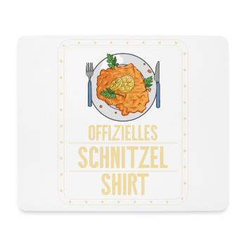 Offizielles Schnitzel Shirt - Mousepad (Querformat) - Weiß - Vorne