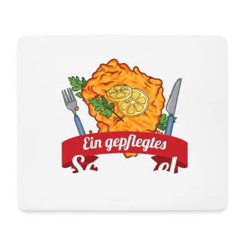 Mein Traum Ein gepflegtes Schnitzel - Mousepad (Querformat) - Weiß - Vorne