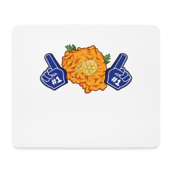 Das ist mein Schnitzel Fanshirt - Mousepad (Querformat) - Weiß - Vorne
