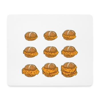 Schnitzel Wall of Fame - Mouse Pad (horizontal) - white - Front