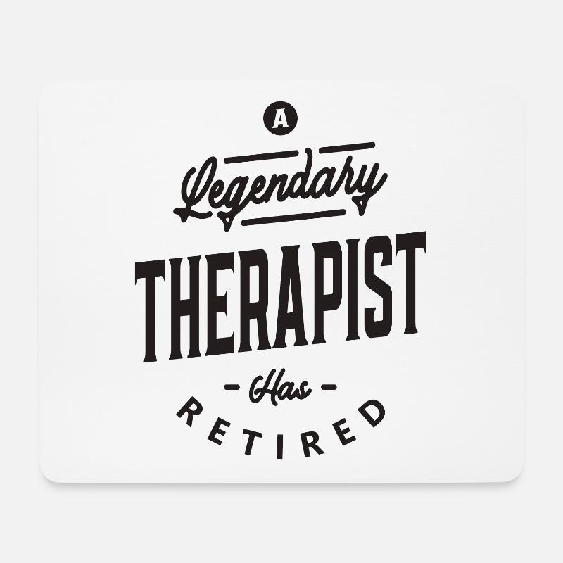 Therapeut Lustiger Beruf - Mousepad (Querformat) - Weiß