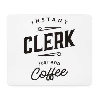 Clerk Funny Job Occupation - Mouse Pad (horizontal) - white - Front