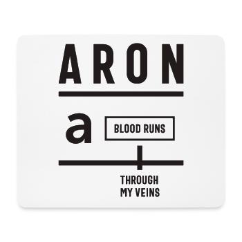 Aron Personalized Name - Mouse Pad (horizontal) - white - Front