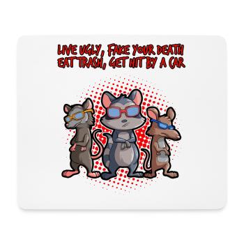 Opossum saying for animal lovers and possum - Mouse Pad (horizontal) - white - Front
