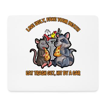 Opossum saying for animal lovers and possum - Mouse Pad (horizontal) - white - Front