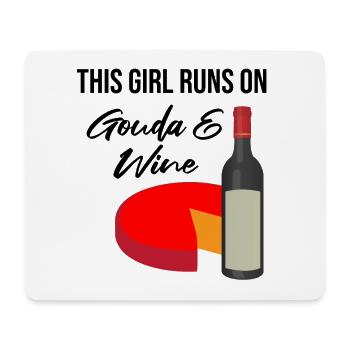 Geräucherter Gouda Design und Gouda-Feinschmecker - Mousepad (Querformat) - Weiß - Vorne