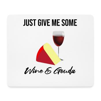 Design de fromage Gouda pour Gouda Fnas et Charcuterie - Tapis de souris (format paysage) - blanc - Devant