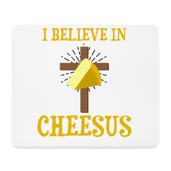 Geräucherter Gouda Design und Gouda-Feinschmecker - Mousepad (Querformat) - Weiß - Vorne