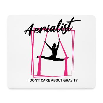 Aerial Silks für Aerial Yoga und Aerial Gymnastics - Mousepad (Querformat) - Weiß - Vorne