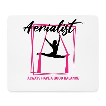 Aerial Silk Dancer for Aerial Ribbon and Aerialist - Mouse Pad (horizontal) - white - Front