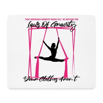 Aerial Silk Dancer for Aerial Ribbon and Aerialist - Mouse Pad (horizontal) - white - Front
