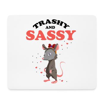 Opossum Design für Waschbär Fans und Beutelratze - Mousepad (Querformat) - Weiß - Vorne
