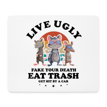 Waschbär Design für Possum und Beutelratte - Mousepad (Querformat) - Weiß - Vorne