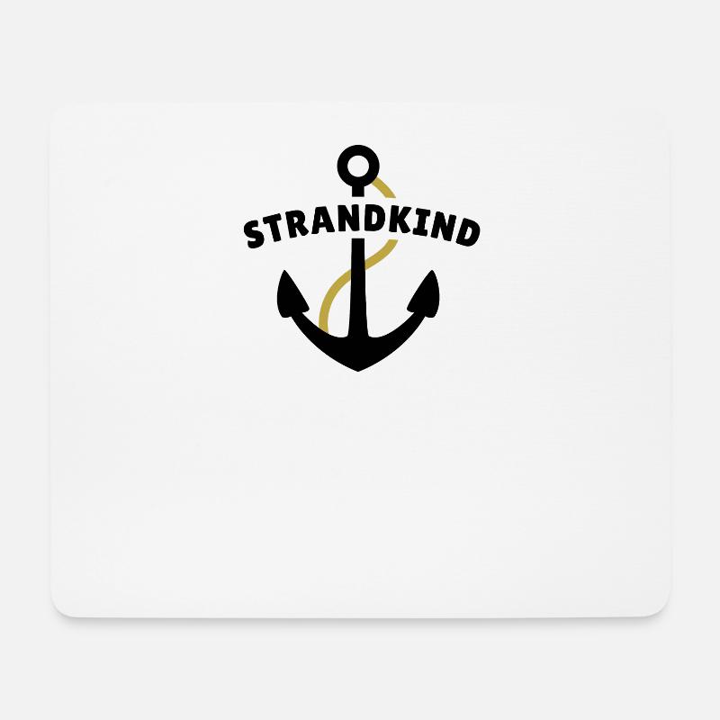 Strandkind - Mousepad (Querformat) - Weiß