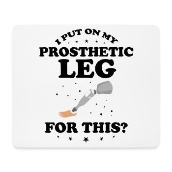 Bionic leg design for leg prostheses - Mouse Pad (horizontal) - white - Front