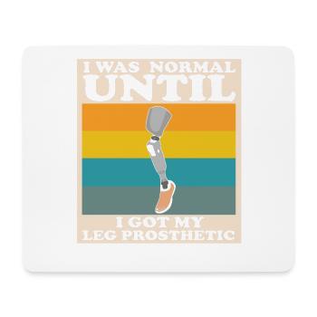 Artificial limb design for leg prosthesis - Mouse Pad (horizontal) - white - Front
