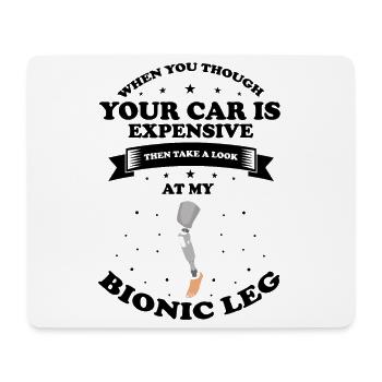 Artificial limb design for leg prosthesis - Mouse Pad (horizontal) - white - Front