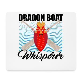 Dragon Boat Trainer for Chinese Boat Racing - Mouse Pad (horizontal) - white - Front