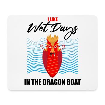 Dragon Boat Trainer for Chinese Boat Racing - Mouse Pad (horizontal) - white - Front