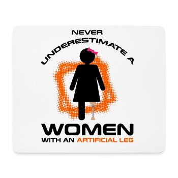 Artificial leg design for leg prostheses - Mouse Pad (horizontal) - white - Front