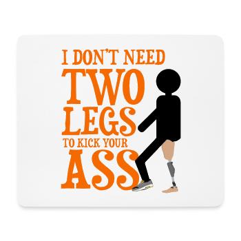 Artificial limb design for leg prosthesis - Mouse Pad (horizontal) - white - Front