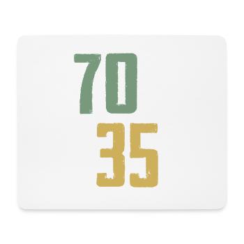 Keine 70 sondern 35 Jahre 70. Geburtstag Geschenk - Mousepad (Querformat) - Weiß - Vorne