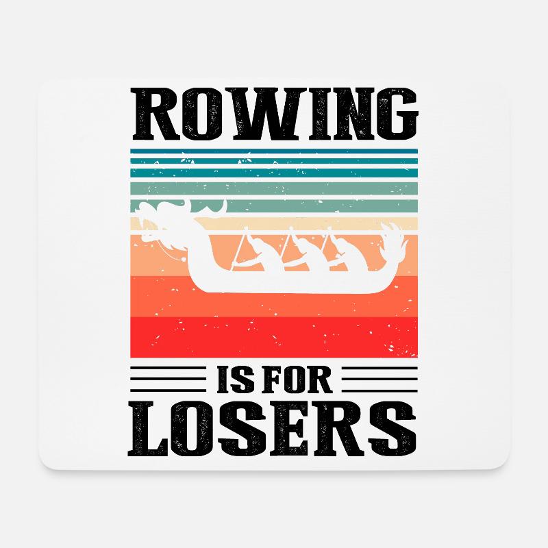 Chinesisches Bootsrennen für Drachenboot-Trainer - Mousepad (Querformat) - Weiß