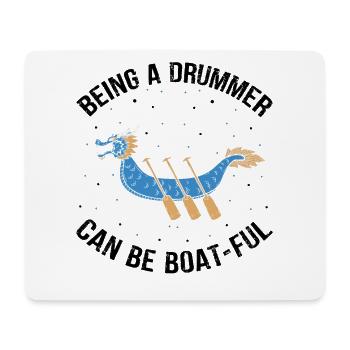 Dragon Boat and Dragon Boat Crew - Mouse Pad (horizontal) - white - Front