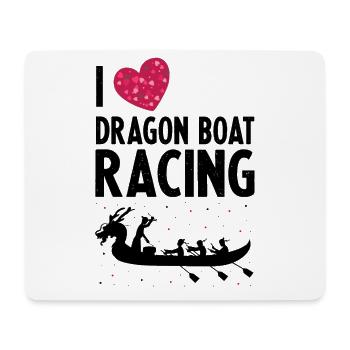Dragon Boat and Dragon Boat Crew - Mouse Pad (horizontal) - white - Front